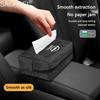 For Opel Mokka Corsa Astra Combo Grandland Insignia 2024 2025 Car Logo Tissue Box Paper Storage Bag Organizer Interior Accessori