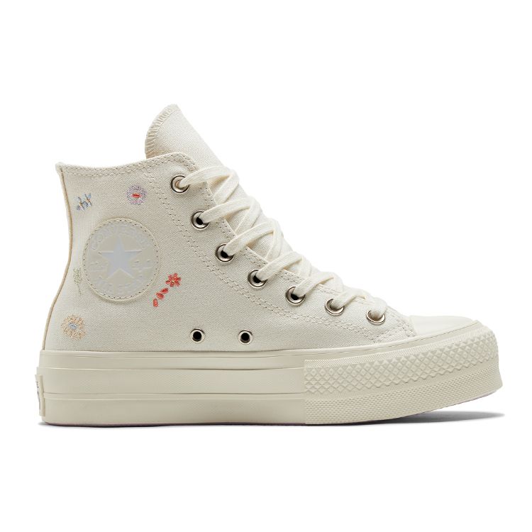 Converse Chuck Taylor All Star Lift Hi 'Embroidered Floral - Egret' (WMNS) A01586C