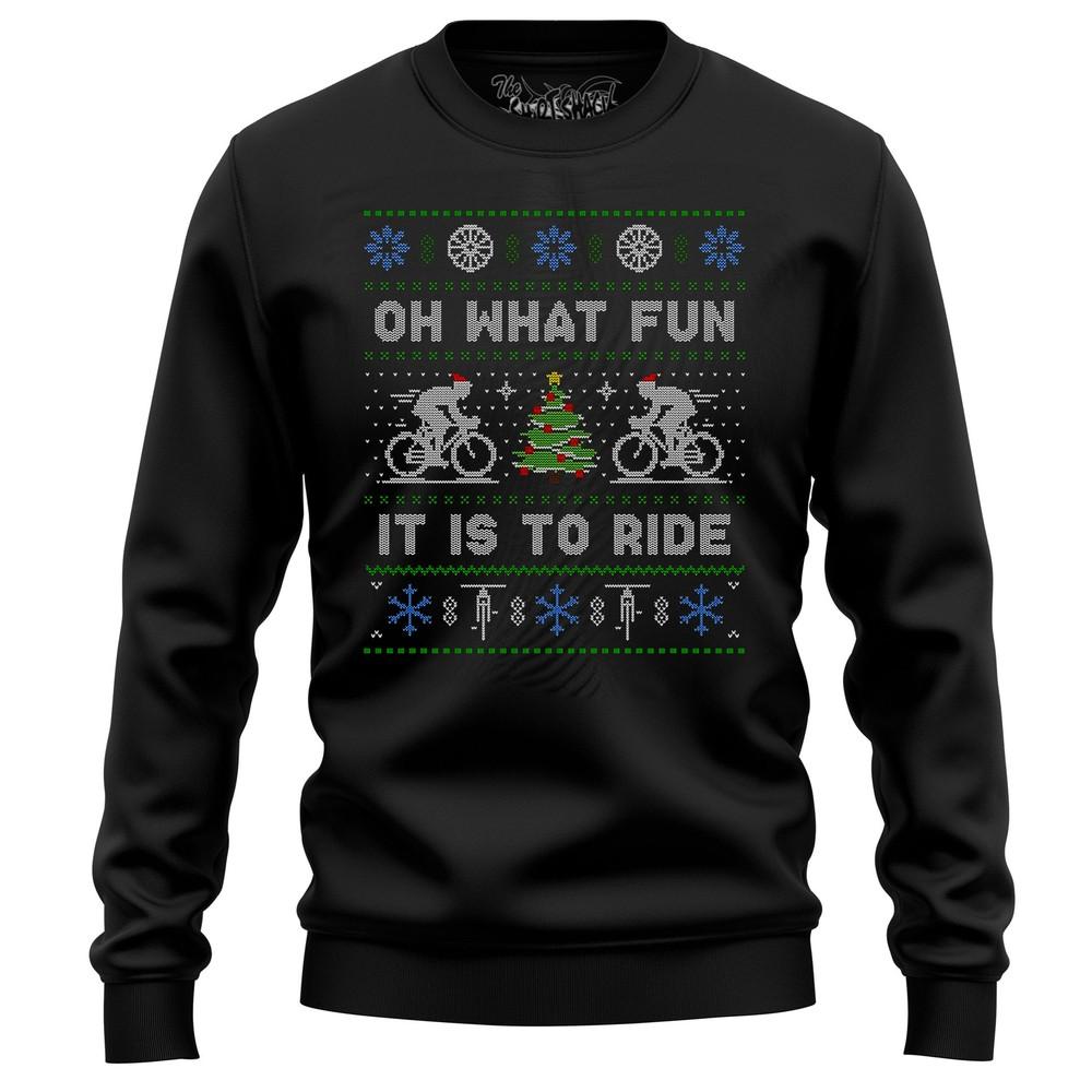 

Oh What Fun Bicycle sweatshirt - Fun Ride Alert! Comfy, Unisex Design for Bike E L