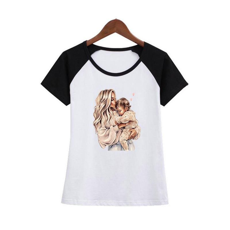 Mama Kiss Her Boy Stickers Iron On T-Shirt Dresses Diy Thermal Transfer Hot Tear New Design Patches For Clothes Easy Print