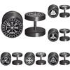 2 stuks 18G 316L Roestvrij Staal Viking Runen Ronde Stud Oorbellen voor Mannen Vrouwen Kraakbeen Tragus Helix Piercing Sieraden