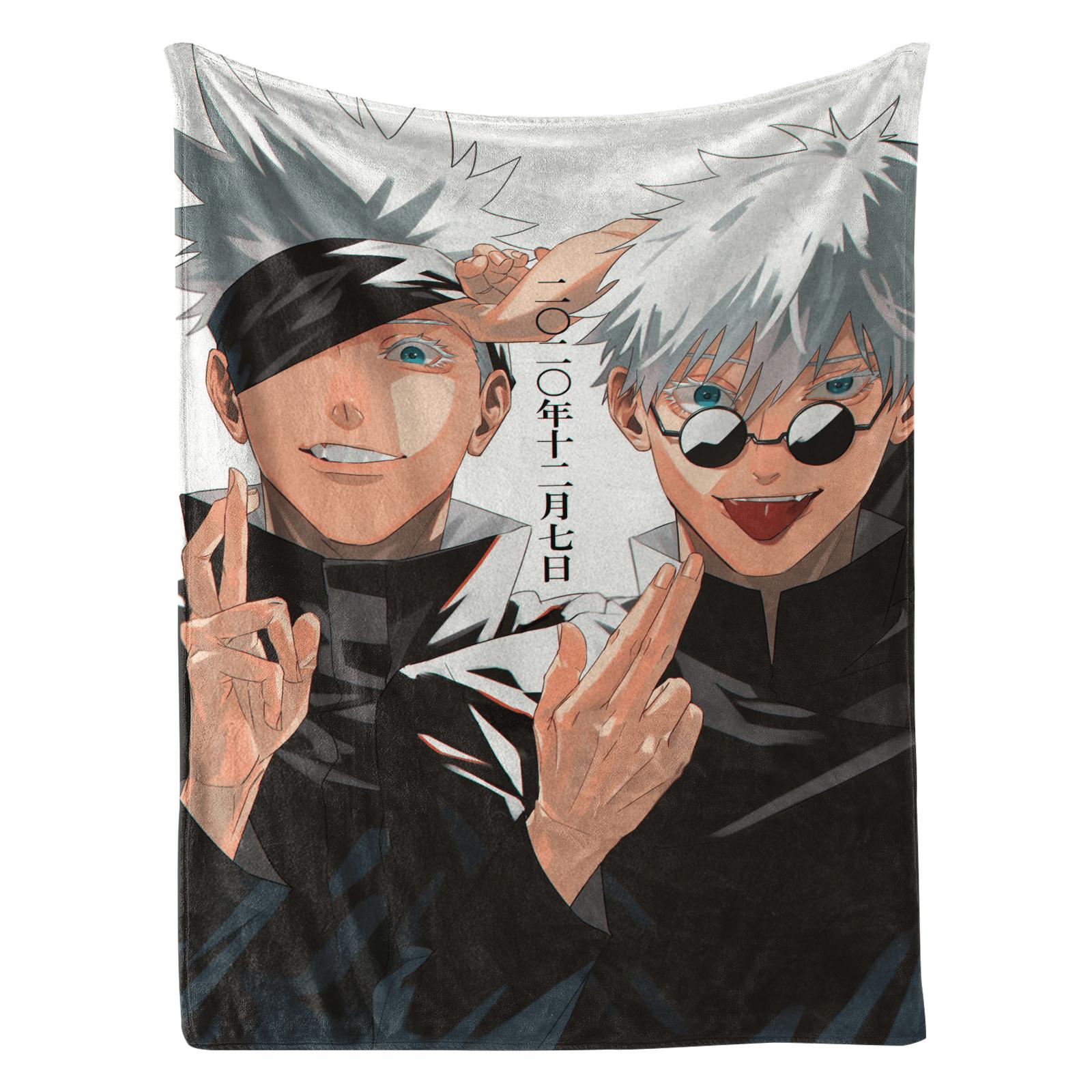 

Anime Pattern Flannel Blanket - Soft Square Digital Print Throw for Sofa/Bed/Travel 75x90cm