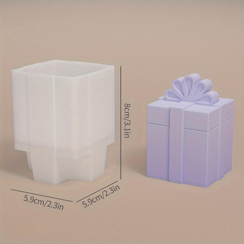 3D Christmas Gift Box Candle Silicone Mold Bowknot Gift Boxes for Car Aromatherapy Candle Gypsum Resin Mould DIY New Year Xmas Gifts