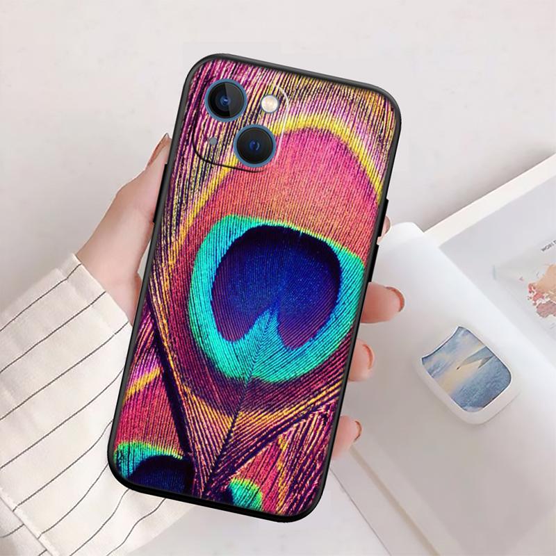 RP55 Pfauenfeder Handyhülle für Samsung Galaxy M06 M15 M16 M35 M55 M56 A36 A42 A50 A50S A51 A52 A32 A33 A05 A05S A06 A16 A20