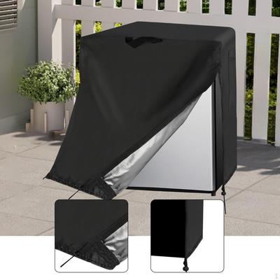 Funda Impermeable Resistente al Sol para Refrigerador Compacto Tela Oxford 210D Negra Congelador Vertical Exterior