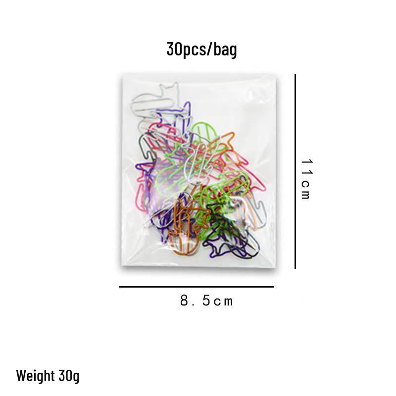 Colorful Cat Paperclip Brooch – Animal Bookmark & Office DIY Accessory