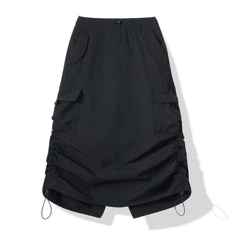 

Женская спортивная длинная юбка софтшелл для альпинизма, для улицы, для пешего туризма, дышащая, водонепроницаемая, износостойкая, рабочая длинная юбка S чёрный