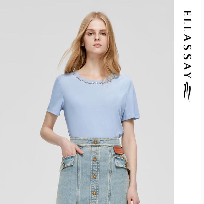 ELLASSAY Women s Commuter Round Neck T-shirt EWD352Z01000 XS