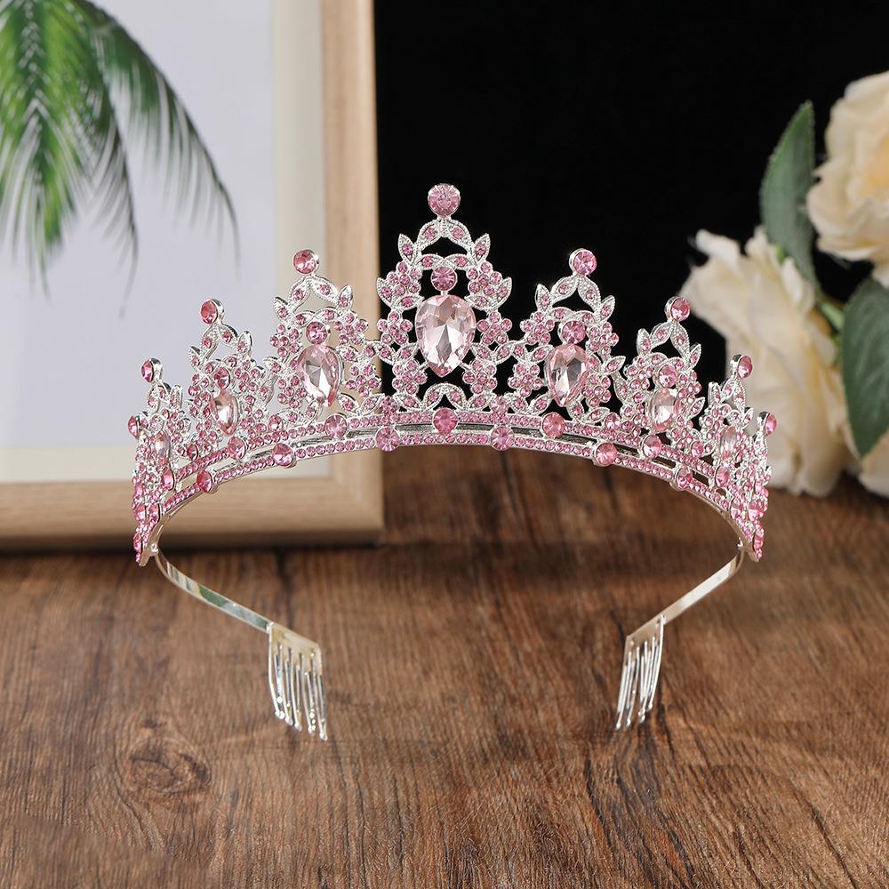 Bride's Crown Headband Alloy Rhinestone  Wedding Crown  Birthday Hair Accessory  Style Headband Accessory