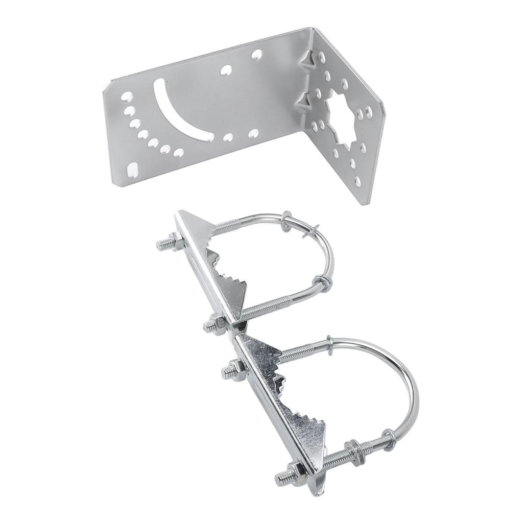 Antennae Mast Pole Mount Adjustable Angle Rustproof Antennae Pole Clamp Holder for Wireless Bridge