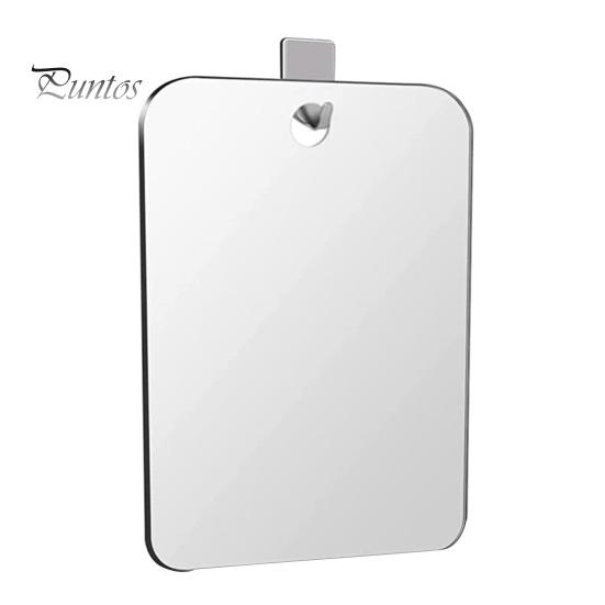 

Подвесное зеркало для ванной комнаты с клейким крючком, противотуманное, прозрачное, прямоугольное, небьющееся, портативное для путешествий, для женщин, для макияжа, для мужчин, портативное косметическое зеркало для бритья S