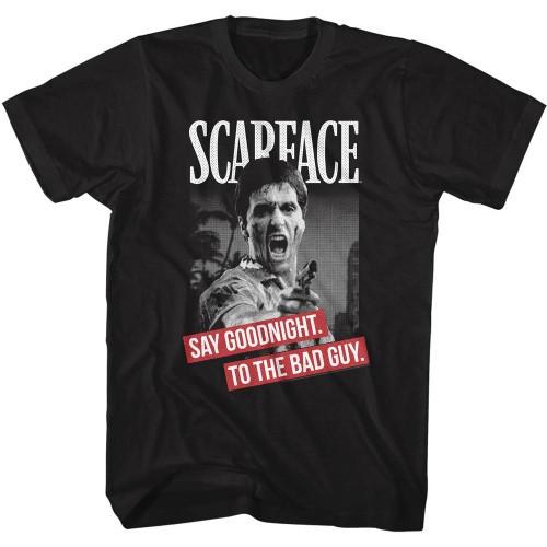 Scarface Say Goodnight Black T-Shirt Unisex T-Shirt M