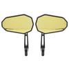 1 Pair Rearview Side Mirrors Rotatable Side Mirror for CB1000R Shadow XL1000V Silver Wing Yellow Glass