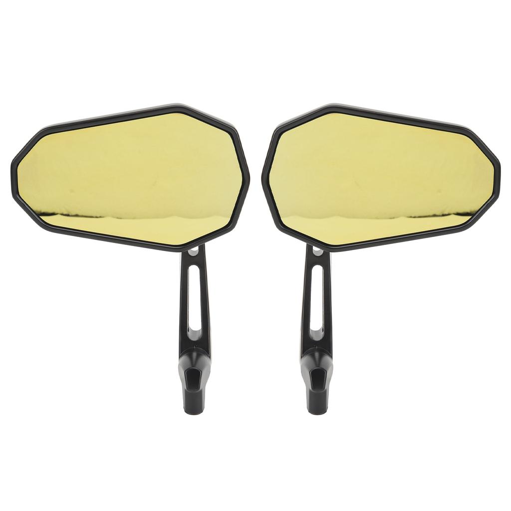 1 Pair Rearview Side Mirrors Rotatable Side Mirror for CB1000R Shadow XL1000V Silver Wing Yellow Glass