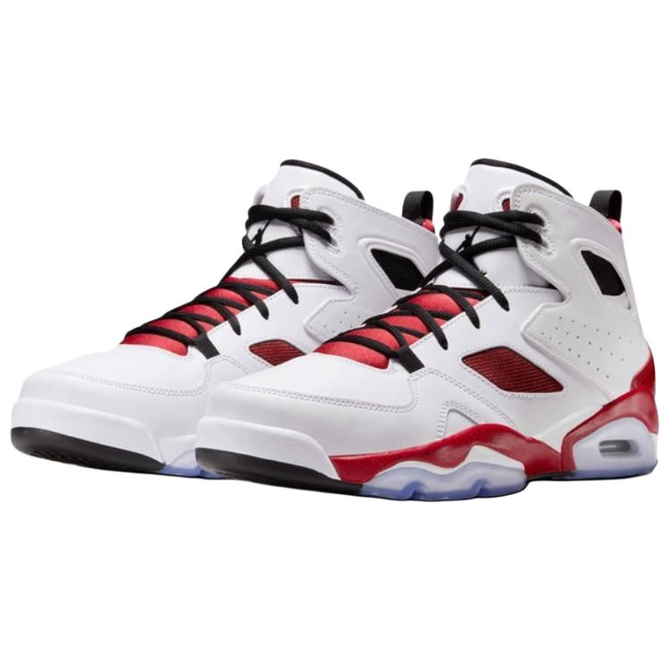 Air Jordan Flight Club 91 White Gym Red Black Men's Shoes 555475-101