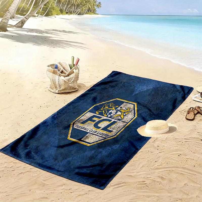 FC Luzern Logo Print Beach Towel, Large Soft Quick Dry Towel for Beach Camping Swimming