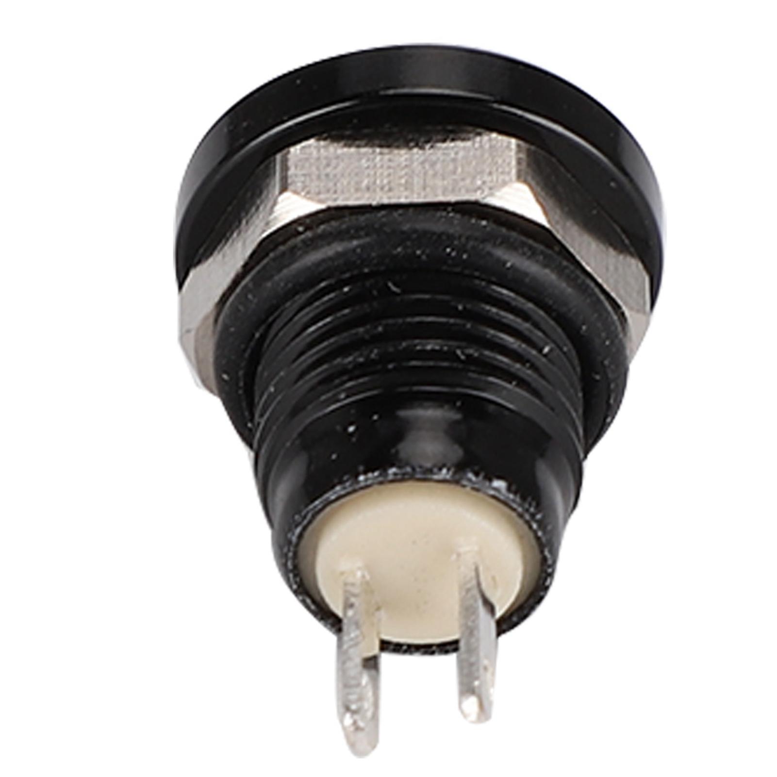 

1A 24V 8mm Мини Водонепроницаемый Автомобильный Кнопочный Выключатель Питания Цинк Алюминиевый Сплав чёрный