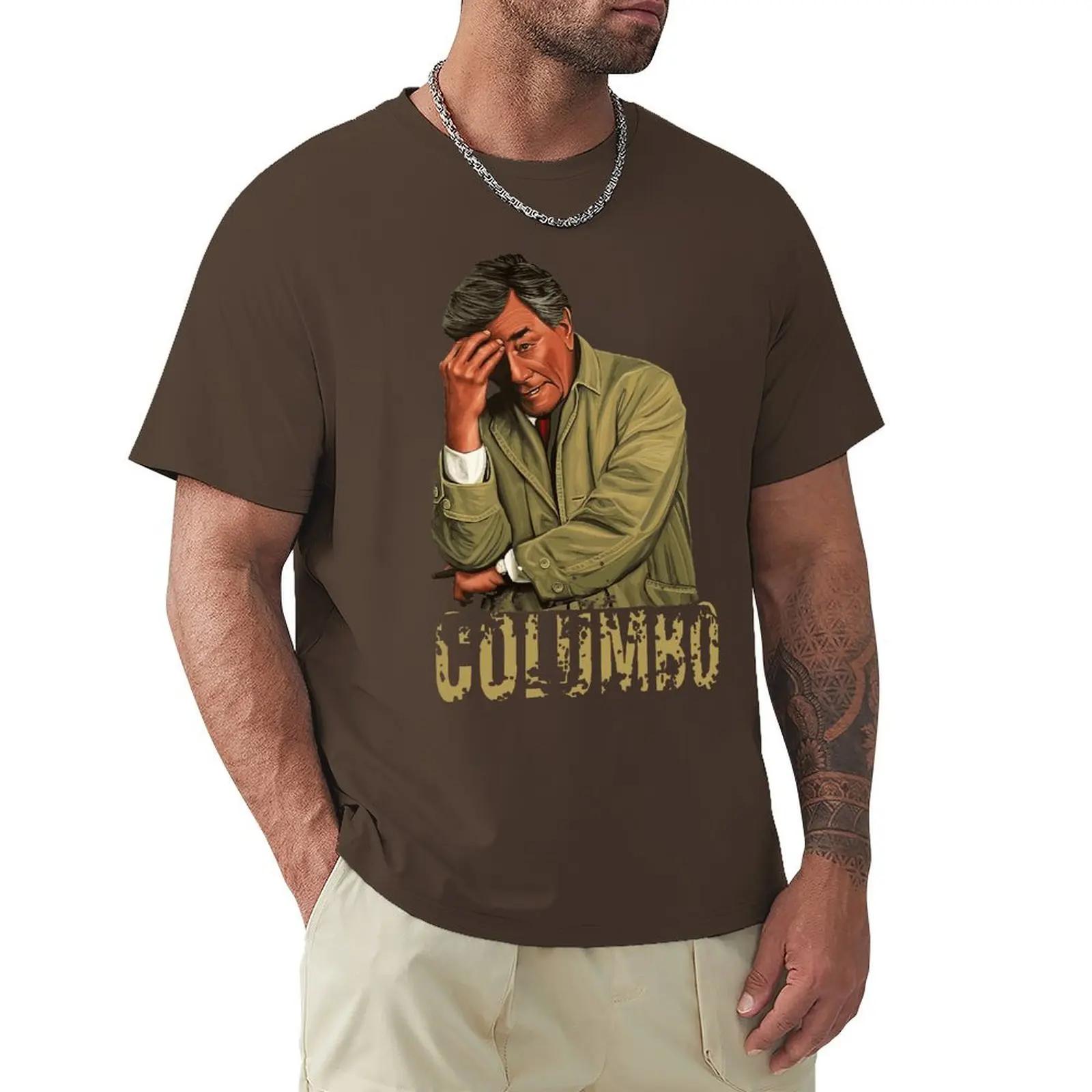 

Columbo Retro Peter Falk T Shirt Harajuku Short Sleeve T-shirt 100% Cotton Graphics Tshirt Tops XL