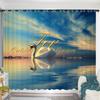 2Panel Swan Lake Swan Curtain Custom Curtains Simple Modern Bedroom Living Room Window Semi-blackout Short Curtain Free Shipping