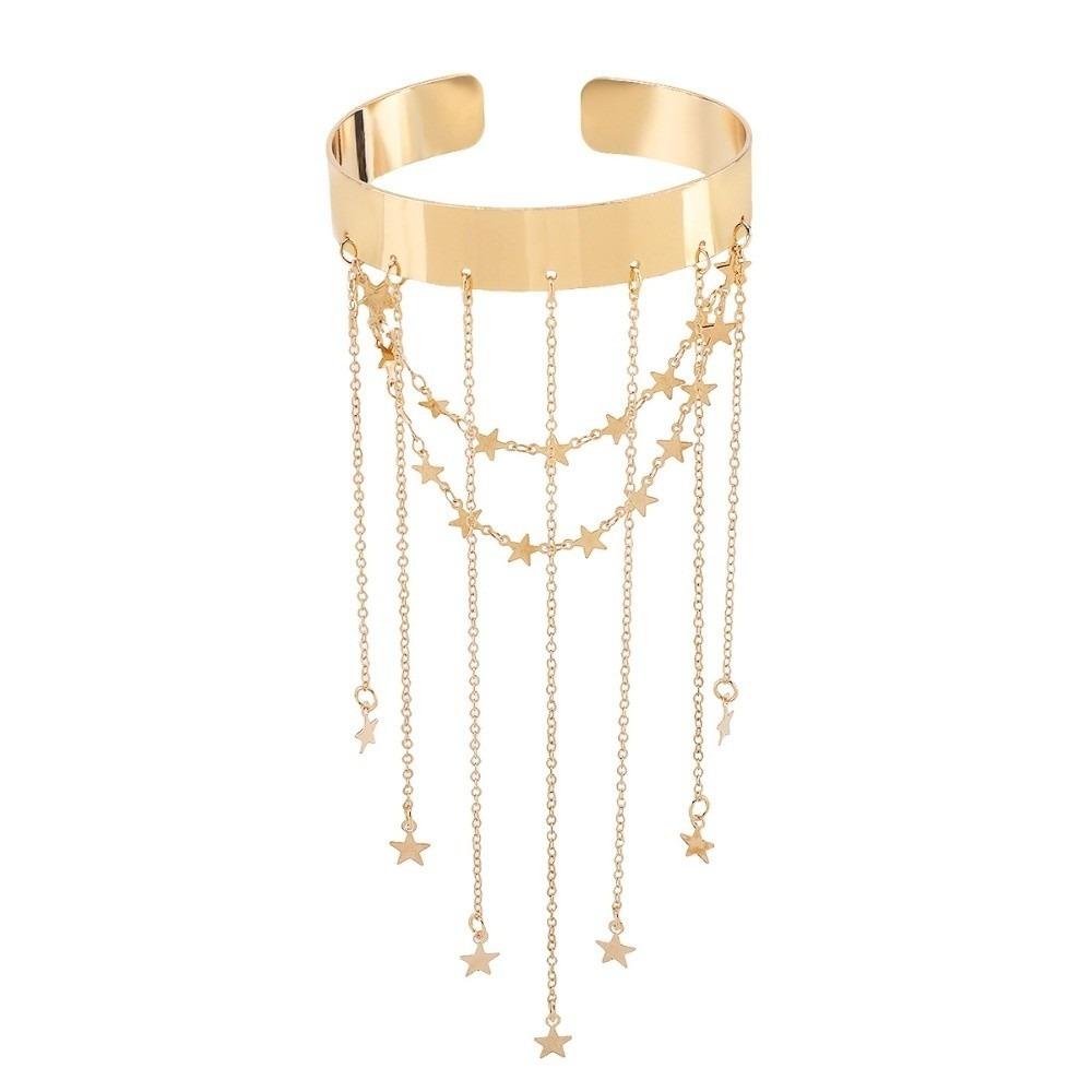 Zinc Zinc Alloy Fringe Arm Cuff Bracelets Adjustable Open Upper Arm Bracelet  Arm Accessories