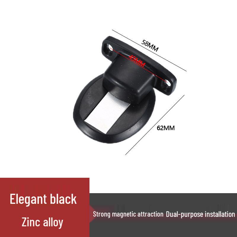 Invisible Zinc Alloy Magnetic Door Stopper & Silent Anti-Collision Closer for Bedroom/Bathroom.