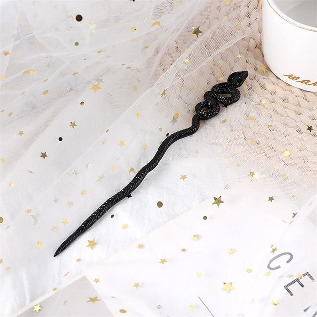 Chinese Punk Ruby Pendant Sword Hairpin Fashion Simple Modern Headdress Back Of The Head Pan Hair Ornament Fashion Retro New