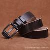 First Layer Cowhide Retro Trendy Men's Leather Belt, Genuine Leather Needle Buckle Youth Casual Jeans Belt