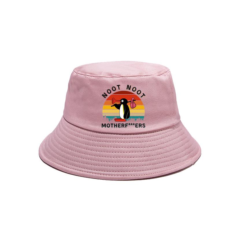 Noot Noot Pingu Cappelli Panama Nuovi Cotone da Esterno Cappello a Secchiello Pingu Arrabbiato Estivo Fresco Cappelli da Sole Bob Cappello Pinguino