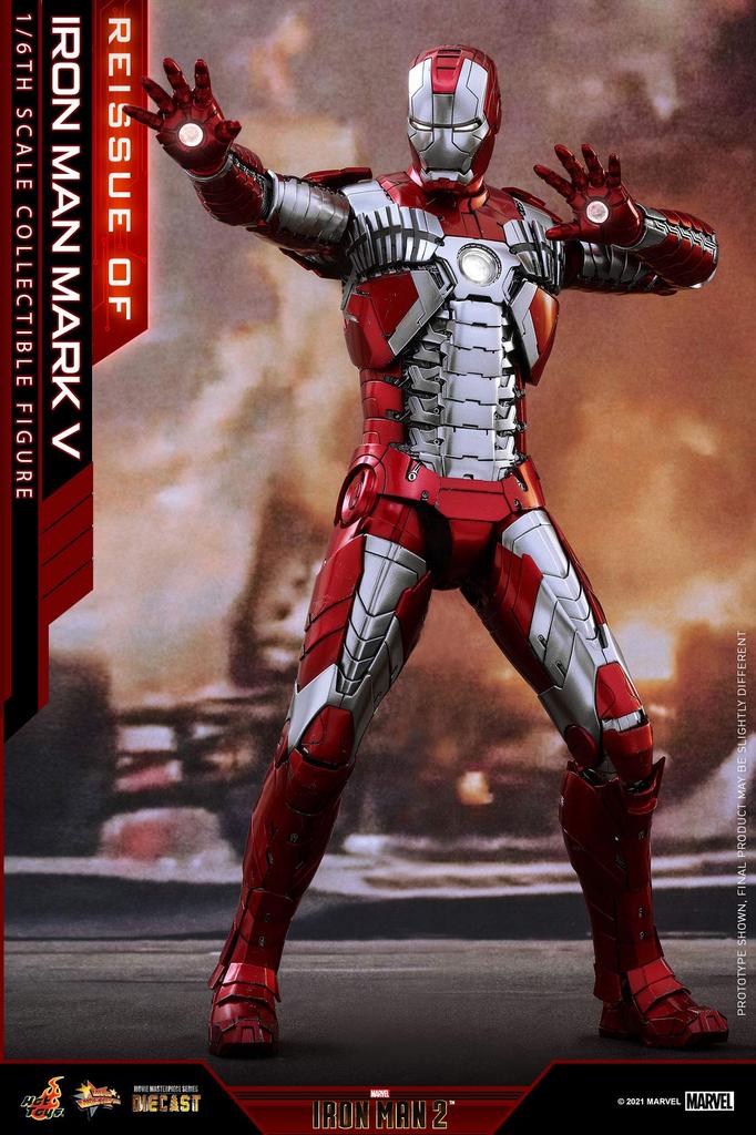 Movie Masterpiece DIECAST Iron Man 2 Iron Man Mark 5 [Reproduction] 16 Scale Figure Red