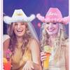 Wide Brim Cowboy Hat for Bride Role Play Costume Cowgirl Hat Wedding Party Props Bachelorette Party Head Accessories