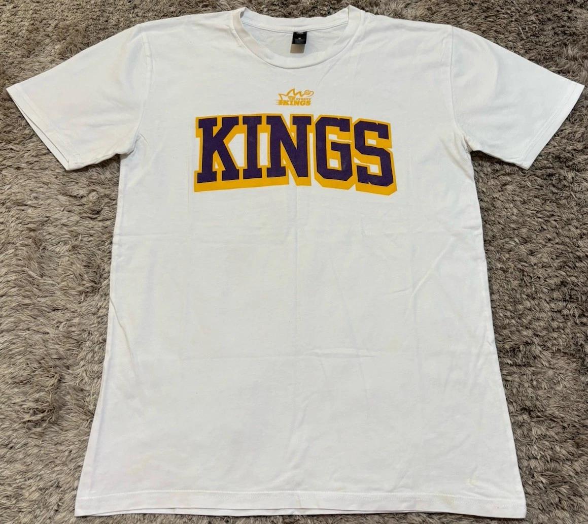 Authentic Sydney Kings Basketball Logo Tee T Shirt White Cotton Mens Size M VGC S