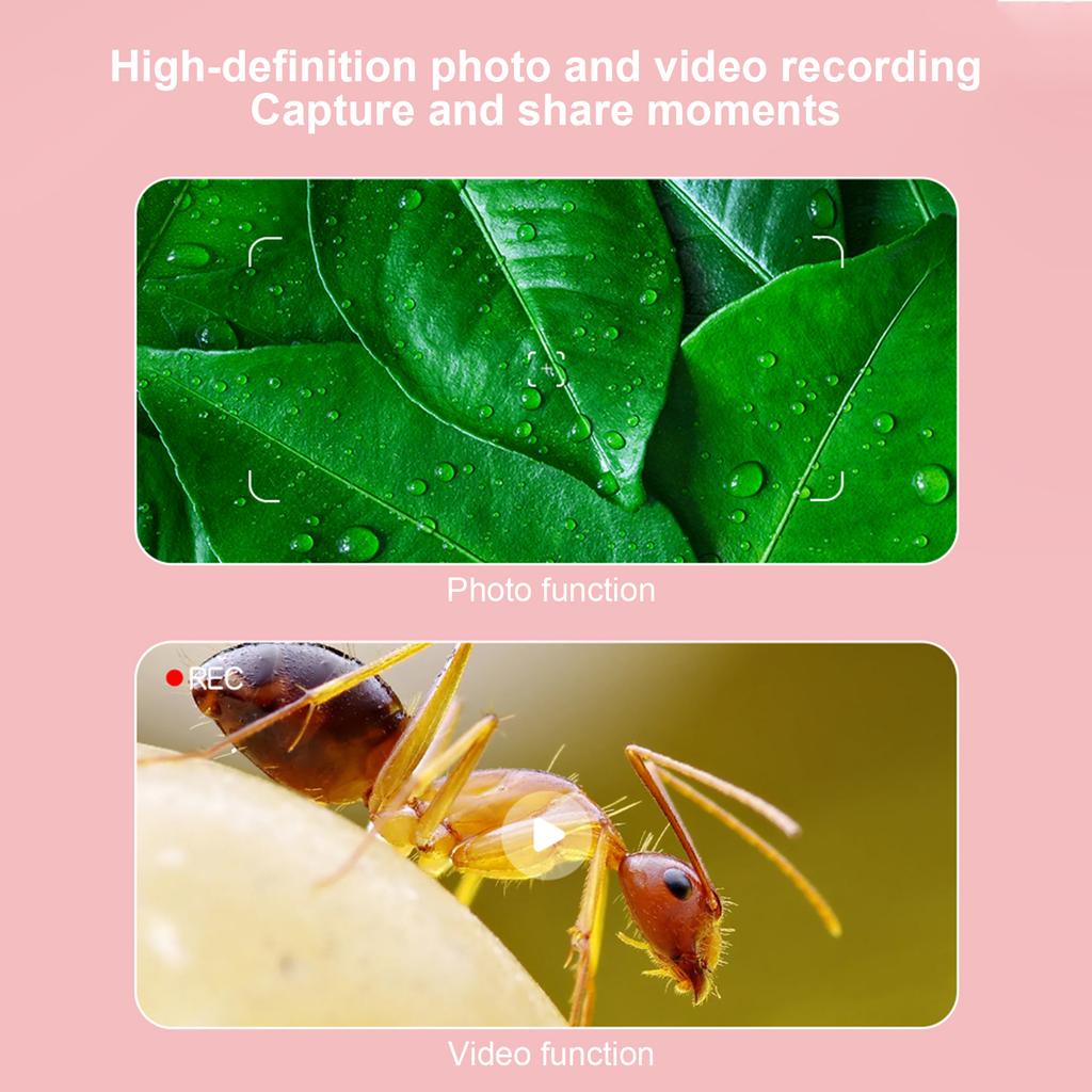 Kids Microscope 1000X 1080P Digital Microscope Portable Handheld Magnifying Glass Gifts for 3 4 5 6 7 8 9 10 Year Old Boys Girls