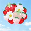 Fruit Theme Balloon Set Matte Strawberry Daisies Aluminum Film Balloon Party Arrangement Strawberry Printed Balloon