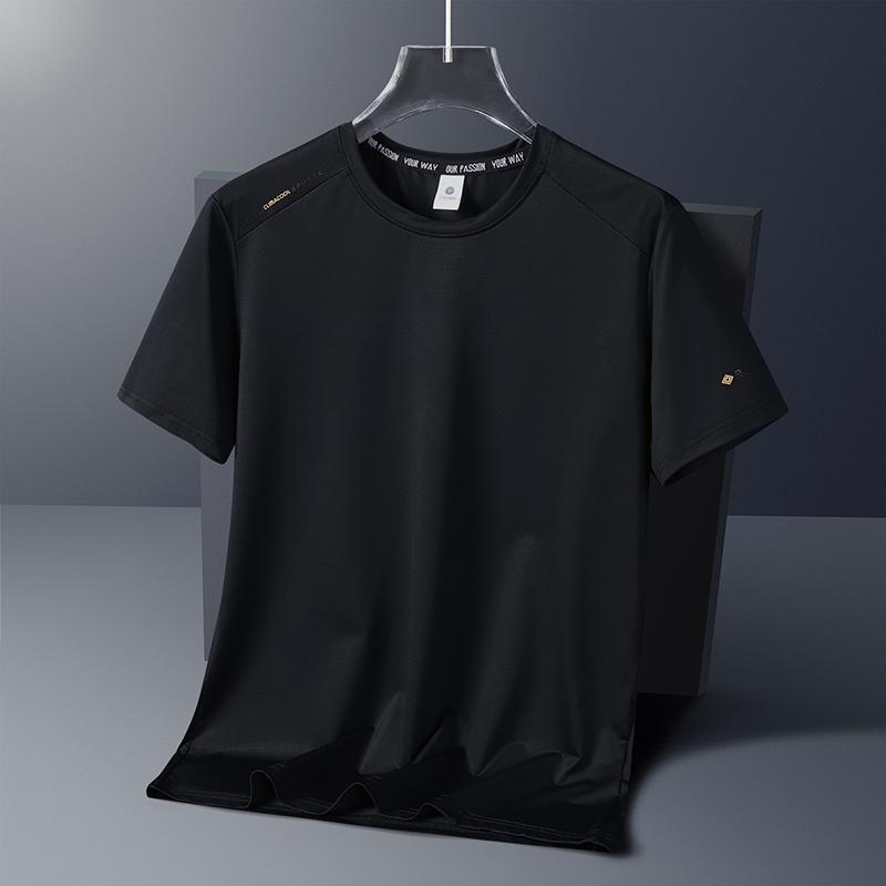 Men's Light Grey Quick-Dry Short Sleeve Sports T-Shirt