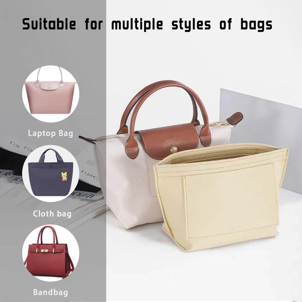 Felt Insert Lining Cosmetic Bag Fits ,Handbag Support Liner Organizer Makeup Pouch