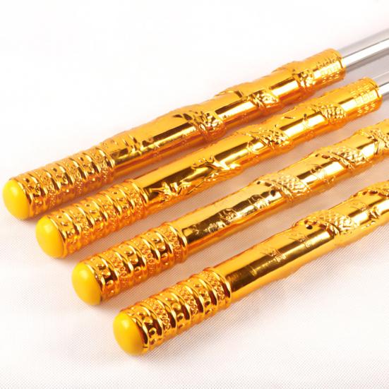Golden Wukong Ruyi Jingu Bang 60cm Automatic Expansion Auspicious Cloud Relief Play Cosplay Prop Sticks