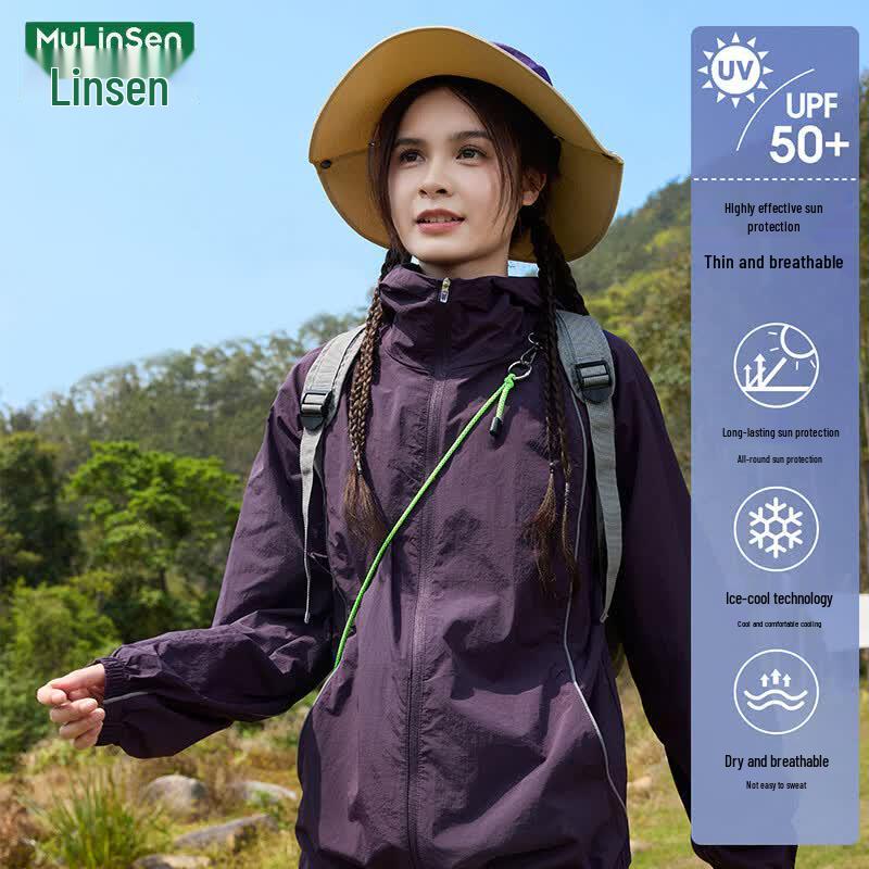 MULINSEN Women s Lightweight UPF50+ Hooded Sun Protection Jacket XL