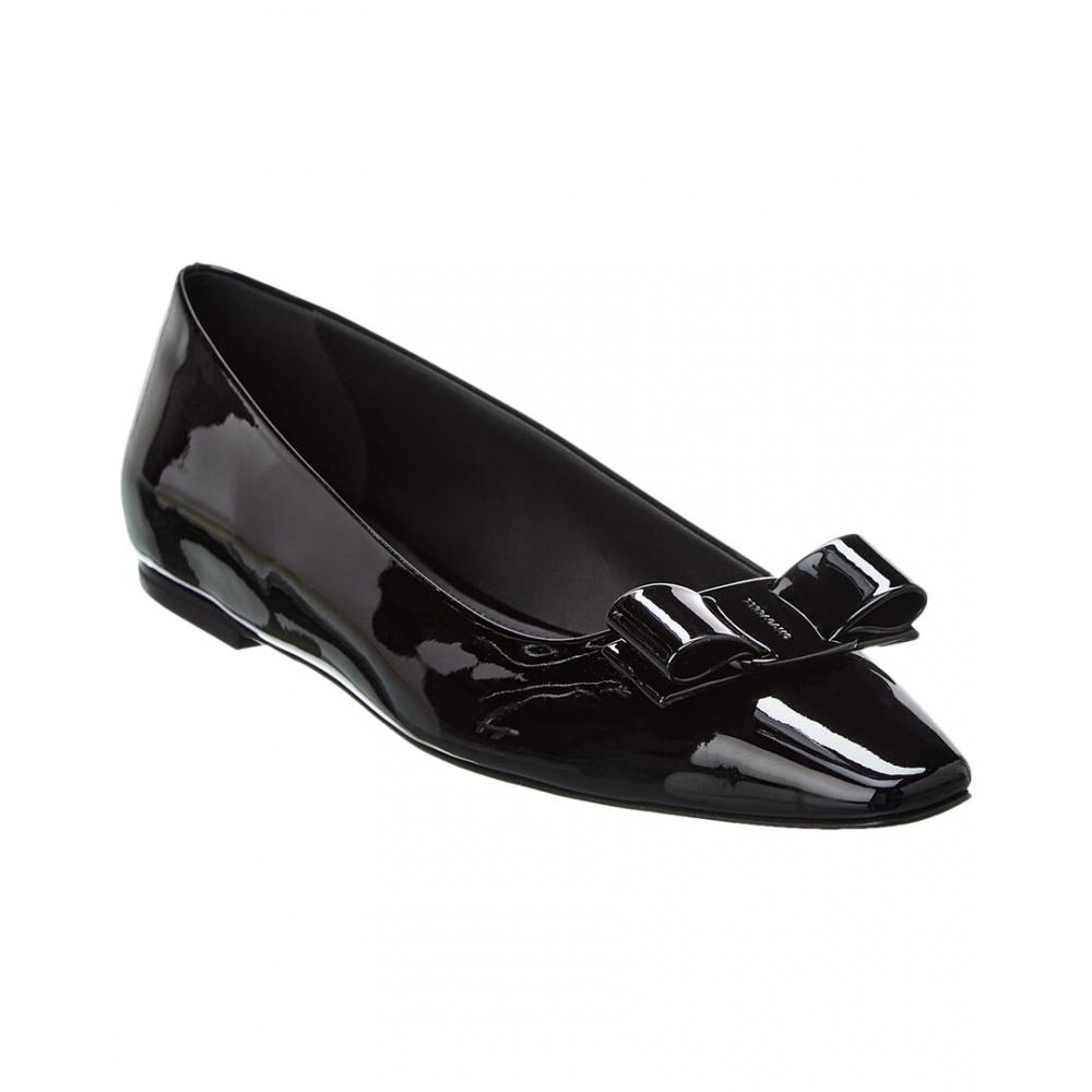 

Salvatore Ferragamo Ferragamo Anz 1 Patent Flat Black US 6.5/Wide