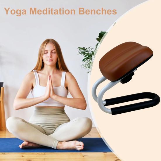 Yoga Stool Meditation Prayer Stool Height Adjustable Hip Support Ergonomic Metal Yoga