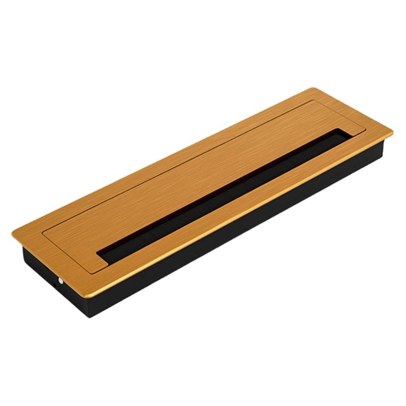 Rechteckige Gebürstete Metallkabeldurchführung für Schreibtischkabelorganisator Schreibtischkabeldurchführungen für Wohn- und Bürotische