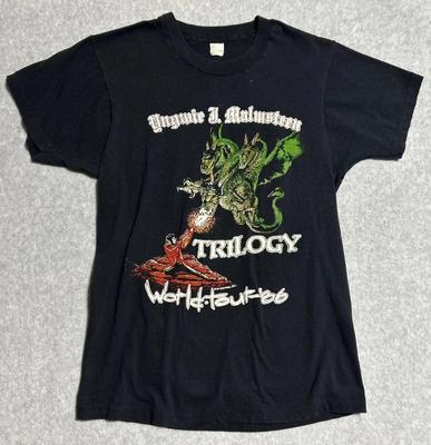 Tricou Vintage Anii '80 Yngwie Malmsteen Trilogy Tour Croială Lărgită 1986 Grunge Rock Tricou Unisex