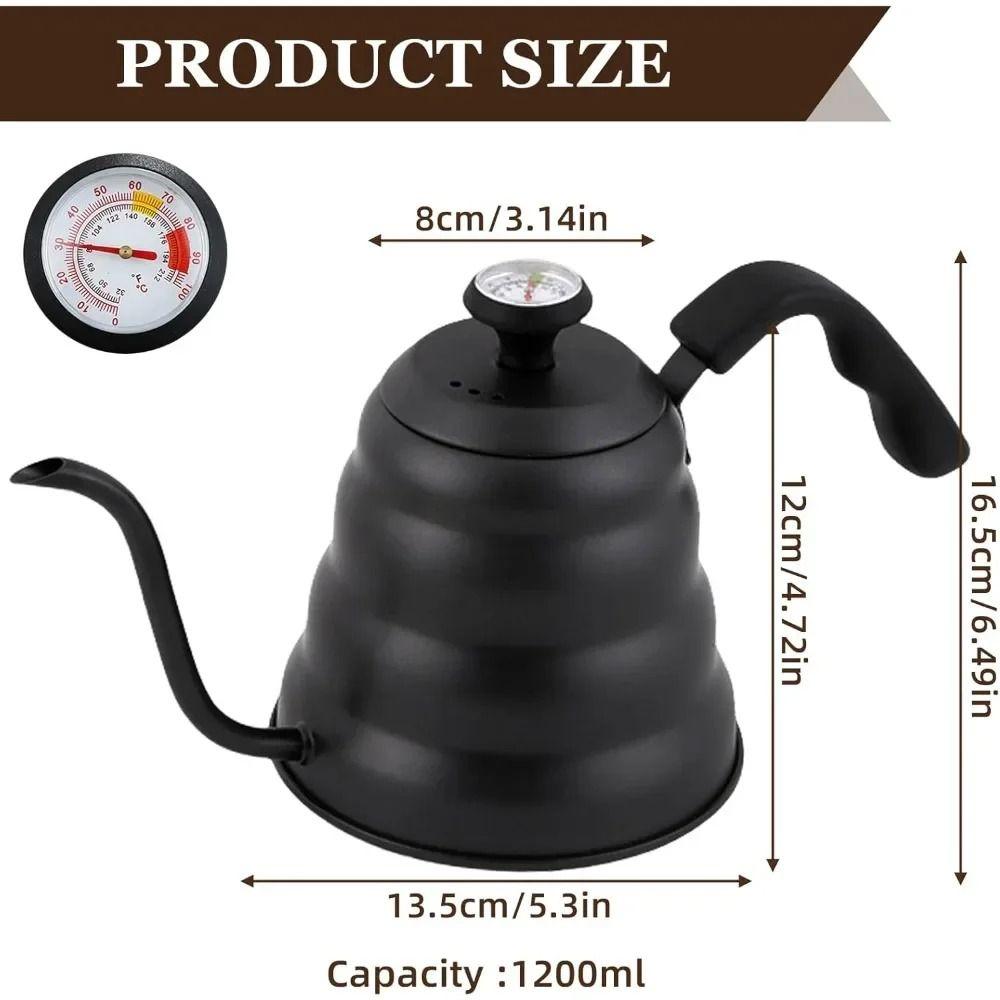 1L  Capacity Coffee Kettle Stainless Steel Gooseneck Pot NEW Drip Kettle  Coffee Brewing