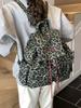 Leopard Print Canvas Backpack - Large Capacity, Casual Women's Commuter Bag