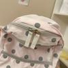 Minimalist Nylon Rucksack Embroidered Cat Student School Bag Cute Polka Dot Backpack  Gift