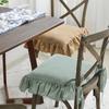 Vintage Seat Mat Cover Soft Chair Slipcover Minimalist Ruffled Chair Cover Kitchen Chair