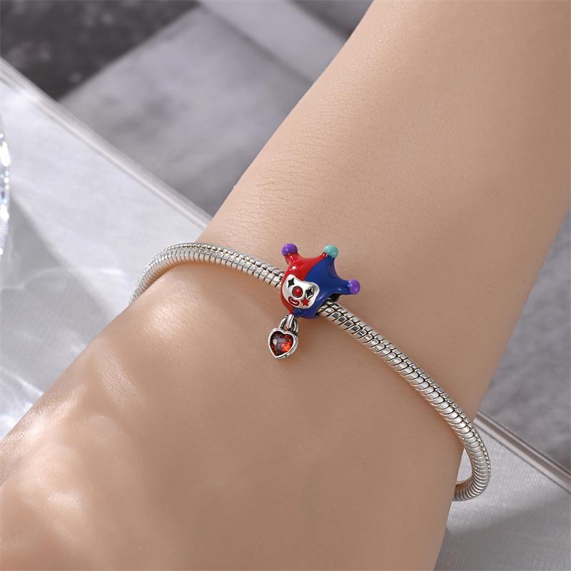 Authentic New Product copper Magic Joker Playing Card Pendant Ideal For Pandora Bracelets Do It Yourself Charm Women Jewellery Fashion Gift