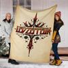 1pc Led Zeppelin Outdoor Flannel Blanket Gift For Boys Girls Adults, Family Friends