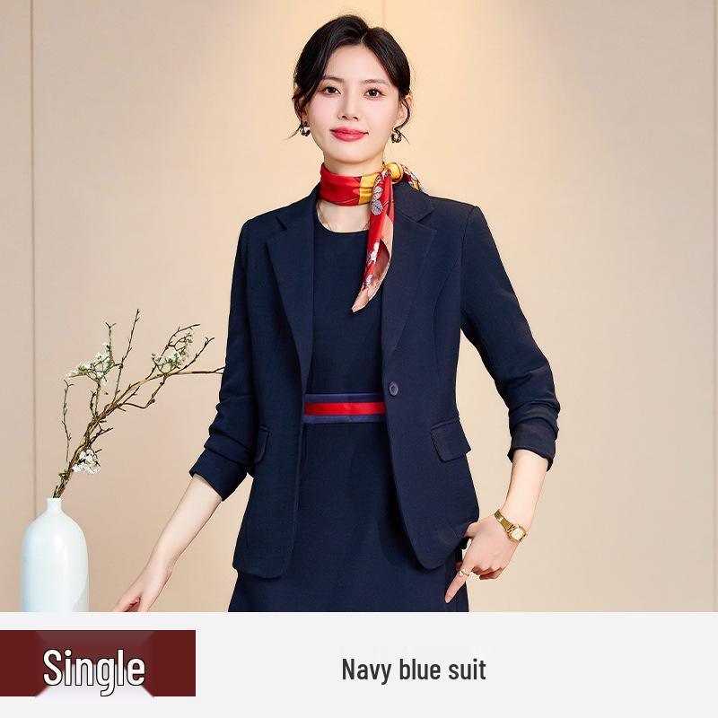 Elegant Mid-Sleeve Autumn/Winter Dress for Women - Sophisticated Socialite & Flight Attendant Uniform