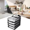 Desk Trays Metal Mesh Stackable File Desktop Organizer Document Holder Stackable Storage Rack For Students Notebook Book Drawer