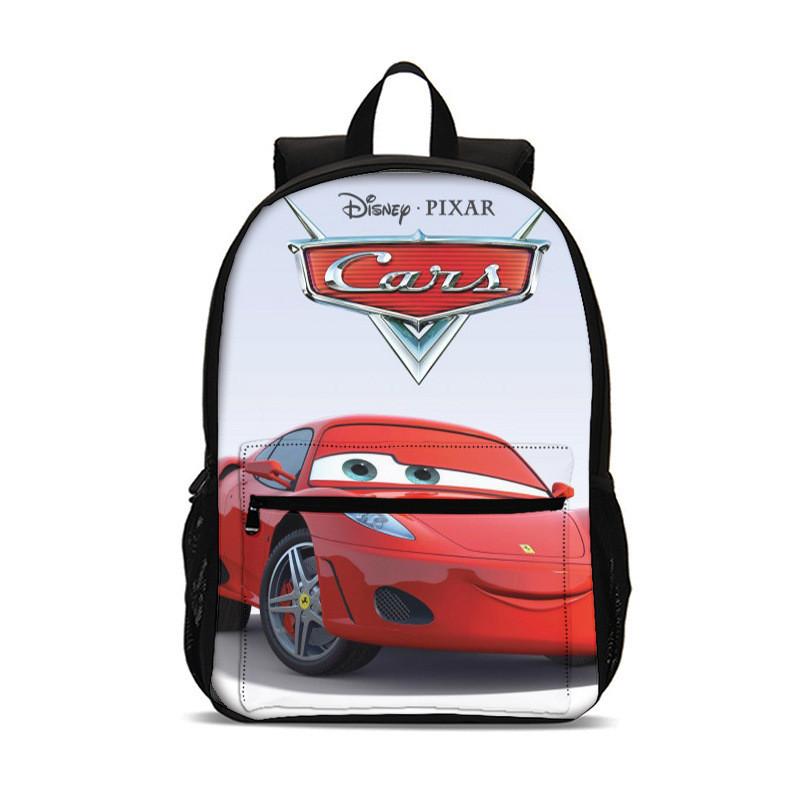 Cars Movies Cartoon Backpack For Kids With Nylon Material And Spacious Design